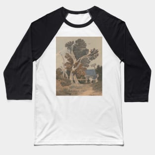 A Group of Trees by a Fence by John Sell Cotman Baseball T-Shirt